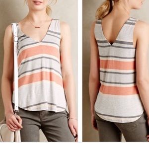 Anthro Stripe Top- Bordeaux brand